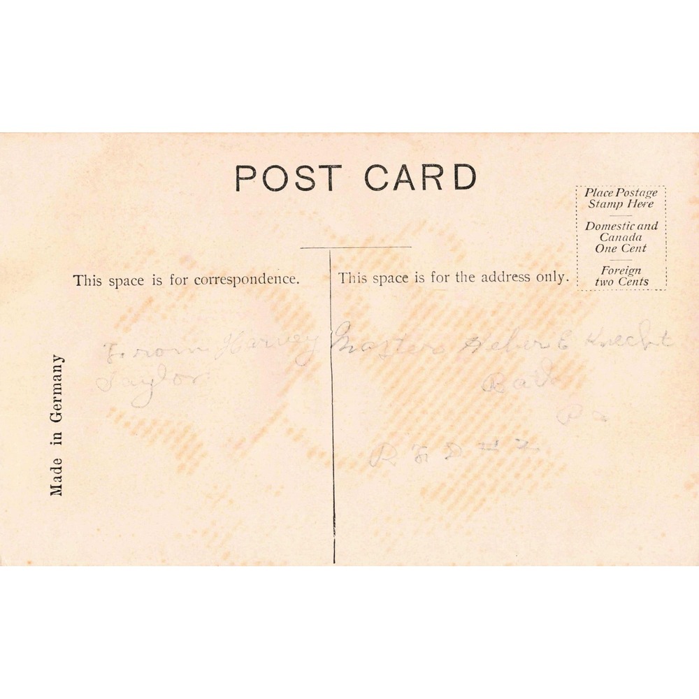 Birthday Postcard Pink Rose Flower Embossed Floral Antique c1910 Divided Back - Picture 2 of 2